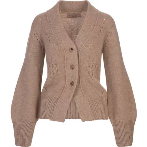 Cashmere V-Neck Cardigan Sweater , female, Sizes: L, S - Ermanno Scervino - Modalova