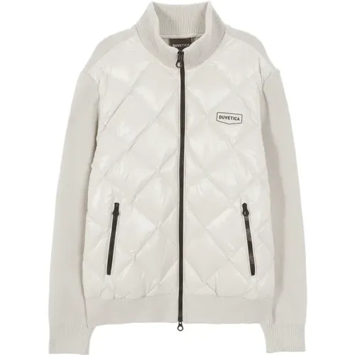 Diamond Quilted Hybrid Jacket Light Ivory , male, Sizes: M, L, XL, S, 2XL - duvetica - Modalova