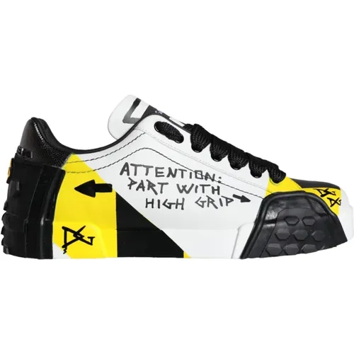 Graffiti Low Top Sneakers - Dolce & Gabbana - Modalova