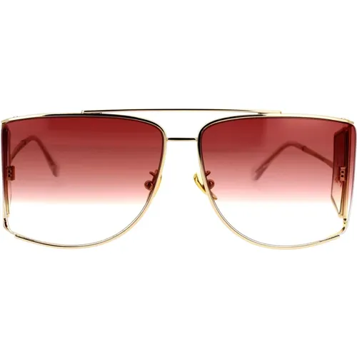 Contemporary 2Tone Red Sunglasses , unisex, Sizes: 63 MM - Retrosuperfuture - Modalova
