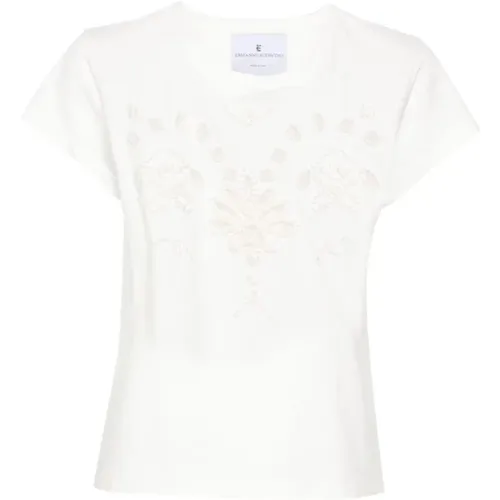 Weiße T-Shirts & Polos für Frauen , Damen, Größe: M - Ermanno Scervino - Modalova