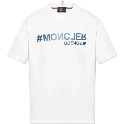 T-Shirt mit Logo , Herren, Größe: L - Moncler - Modalova