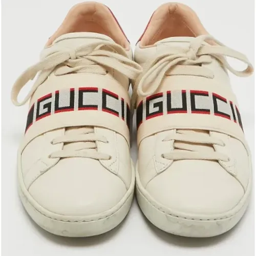 Pre-owned Leather sneakers , female, Sizes: 4 UK - Gucci Vintage - Modalova