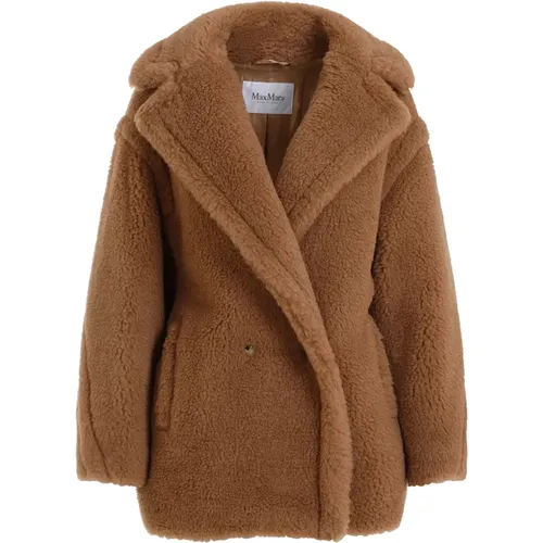 Short Drama Teddy Coat Camel , female, Sizes: M - Max Mara - Modalova