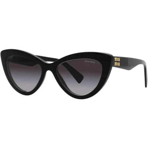 Stylish Cat-Eye Sunglasses with Grey Gradient Lenses , female, Sizes: 54 MM - Miu Miu - Modalova