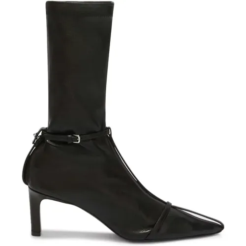 Leather Ankle Boots Stiletto Heel , female, Sizes: 5 1/2 UK, 4 1/2 UK - Jil Sander - Modalova