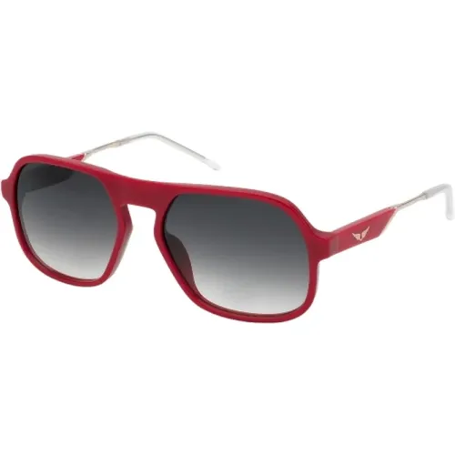 Rote Acetat Damen Sonnenbrille - Zadig & Voltaire - Modalova