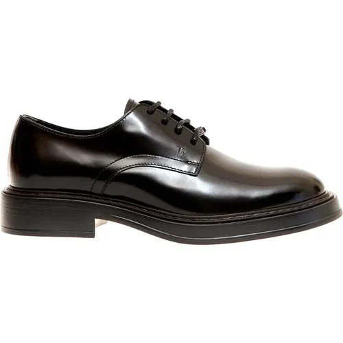 Klassische Schwarze Leder Business Schuhe , Herren, Größe: 40 EU - TOD'S - Modalova