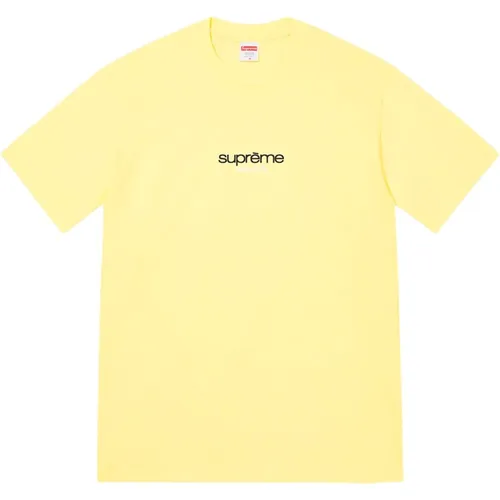Klassisches Logo-T-Shirt Blassgelb , Herren, Größe: M - Supreme - Modalova