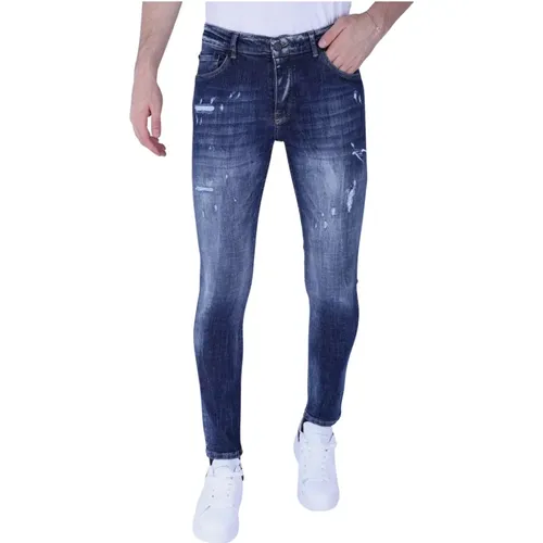 Denim Stone Washed Jeans Slim Fit -1103 , Herren, Größe: W38 - Local Fanatic - Modalova