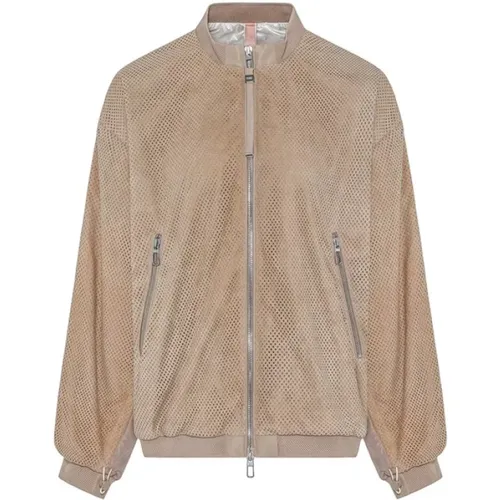 Oversize Leather Jacket with Elastic , male, Sizes: XS - Duno - Modalova