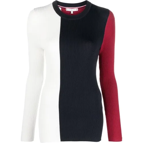 Sweater with round neckline , female, Sizes: L - Tommy Hilfiger - Modalova