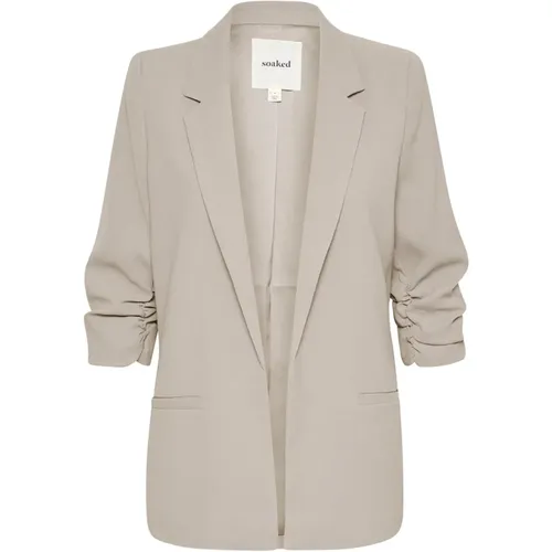 Stilvolle Blazer Jacke Shadow , Damen, Größe: L - Soaked in Luxury - Modalova