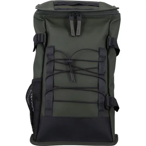 Grüne Trail Mountaineer Handtasche,Sportlicher Quadratischer Rucksack mit Technischen Merkmalen - Rains - Modalova