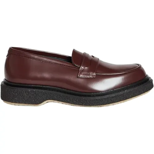 Classic Bordeaux Leather Mocassins , female, Sizes: 3 1/2 UK - Adieu Paris - Modalova