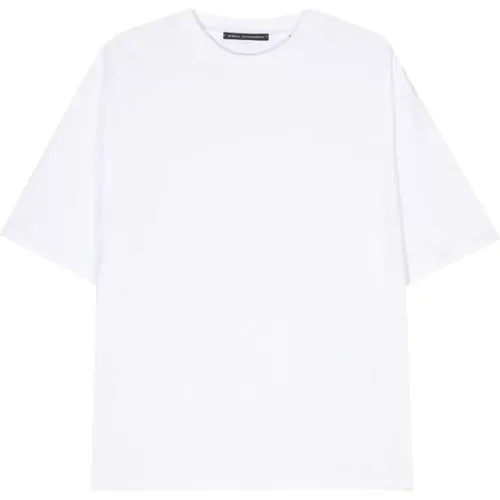Weiße Sweaters mit Logo-Print , Herren, Größe: L - Daniele Alessandrini - Modalova