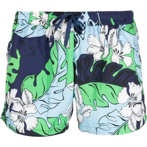 Light Floral Print Beachwear for Men , male, Sizes: 2XL - Moschino - Modalova