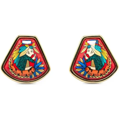 Pre-owned Fabric earrings , female, Sizes: ONE SIZE - Hermès Vintage - Modalova