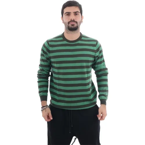 Striped Round Neck Sweatshirt , male, Sizes: M - Sun68 - Modalova