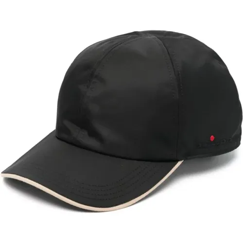 Nylon Baseball Hat with Logo , male, Sizes: ONE SIZE - Kiton - Modalova