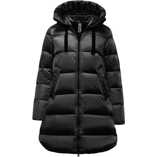 Bright Nylon Down Jacket with Hood , female, Sizes: 3XL, XS, XL, 2XL, L, M, S - BomBoogie - Modalova