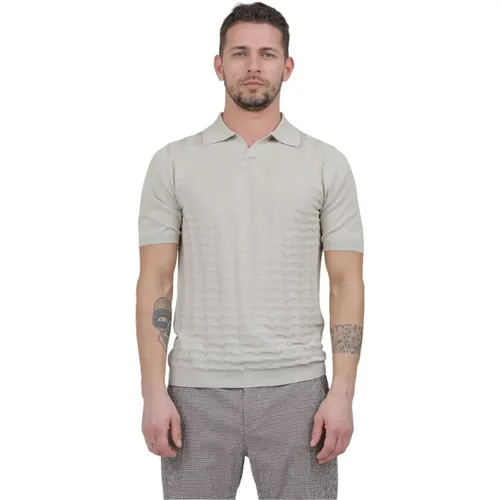 Polo-Shirt mit Sechseckmuster , Herren, Größe: XL - Irish Crone - Modalova