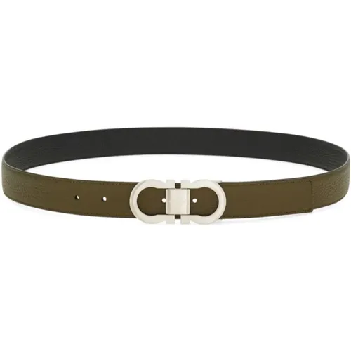 Grained Texture Reversible Belt , male, Sizes: 105 CM, 100 CM, 115 CM - Salvatore Ferragamo - Modalova