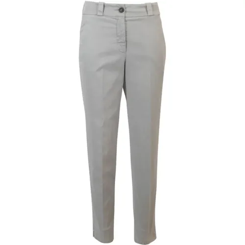 Ankle pants with side slit , female, Sizes: M, 2XS - PESERICO - Modalova