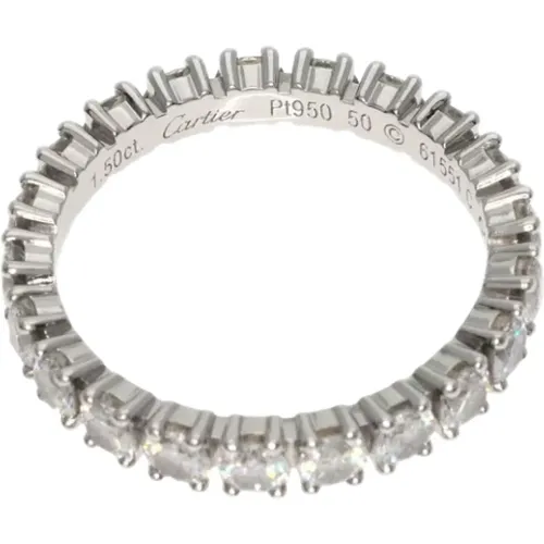 Pre-owned Platinum rings , female, Sizes: ONE SIZE - Cartier Vintage - Modalova