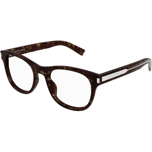 Klassische Havana Sonnenbrille , unisex, Größe: 55 MM - Saint Laurent - Modalova