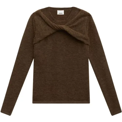 Brauner Alpaka-Strickpullover , Damen, Größe: M - Isabel marant - Modalova