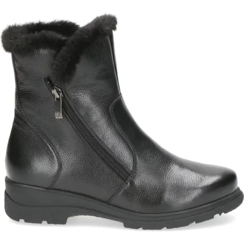 Schwarze Geschlossene Booties Stiefeletten Damen , Damen, Größe: 38 EU - Caprice - Modalova