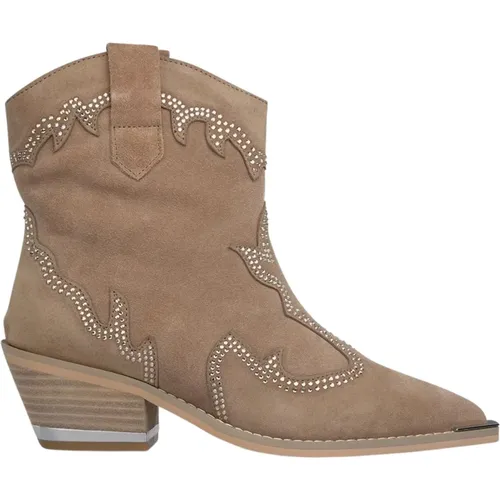 Flat ankle boot sharp toe , female, Sizes: 9 UK, 8 UK, 4 UK, 5 UK, 7 UK, 3 UK, 2 UK, 6 UK - Alma en Pena - Modalova