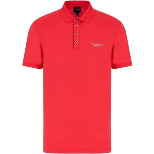 Klassisches Polo-Shirt , Herren, Größe: M - Armani Exchange - Modalova