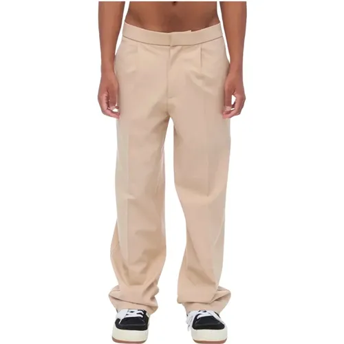 Camel Wide Leg Pants , male, Sizes: M, S, L - Bonsai - Modalova