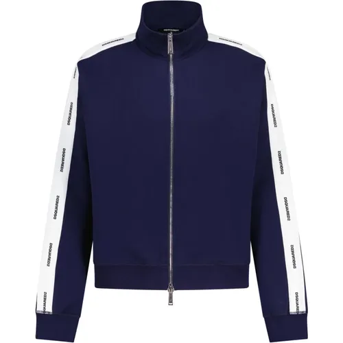 Cotton Fleece Sport Jacket , male, Sizes: M, L, XL, 2XL - Dsquared2 - Modalova