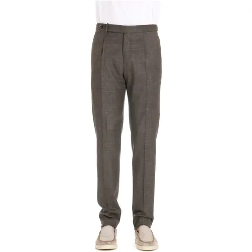 Wool-Silk-Linen Gentleman Fit Pants , male, Sizes: XL - PT Torino - Modalova