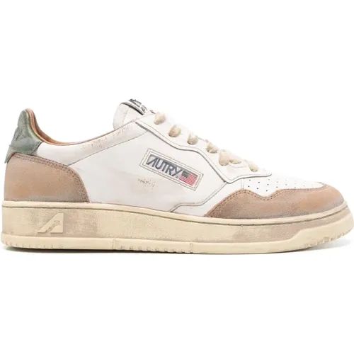 Vintage Leder Sneakers Medalist Low , Herren, Größe: 42 EU - Autry - Modalova