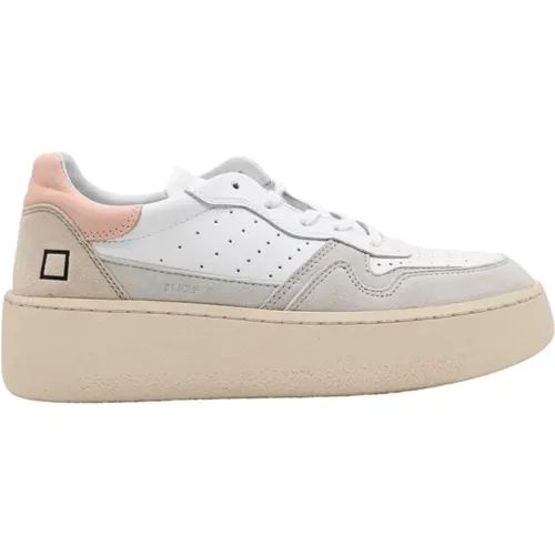 White Pink Sneakers - Step Calf , male, Sizes: 7 UK - D.a.t.e. - Modalova