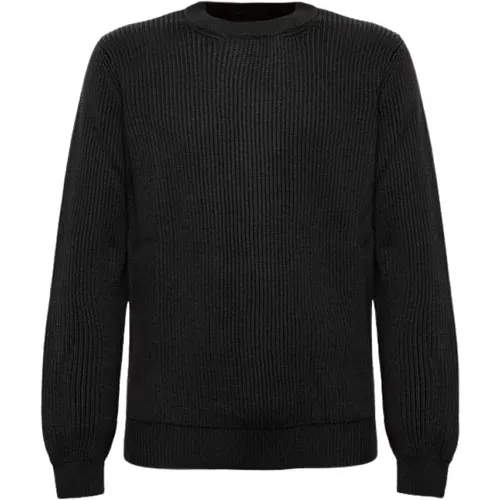 Fisherman's Rib Crew Neck Sweater , Herren, Größe: L - Roberto Collina - Modalova