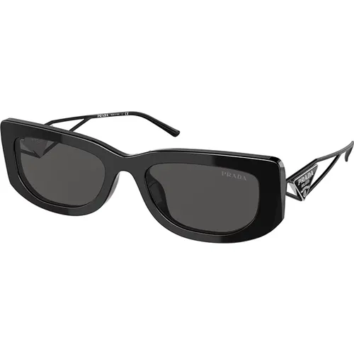 Stilvolle Sonnenbrille mit dunkelgrauen Gläsern - Prada - Modalova