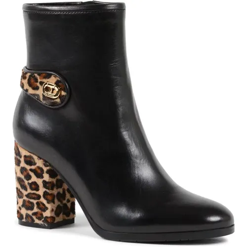 Leopard Detail Ankle Boot mit Absatz , Damen, Größe: 35 EU - Dee Ocleppo - Modalova