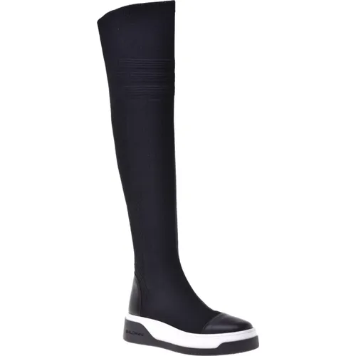 Boot in fabric and leather , female, Sizes: 4 UK, 8 UK, 6 UK, 5 UK - Baldinini - Modalova