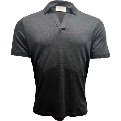 Linen Polo Shirt , male, Sizes: 2XL - Gran Sasso - Modalova