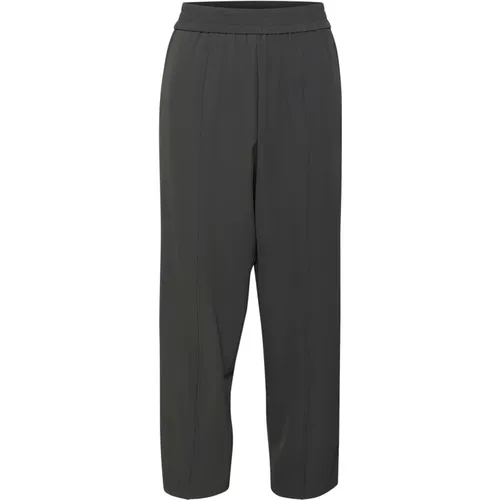 Cropped Pants Black Oyster , Damen, Größe: 2XL - Kaffe - Modalova