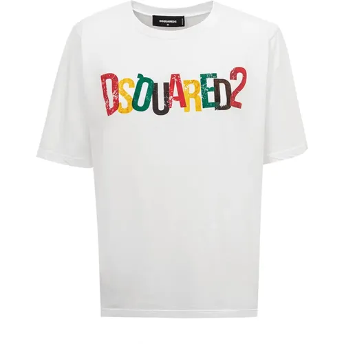 Multicolor Logo T-Shirt , female, Sizes: M - Dsquared2 - Modalova