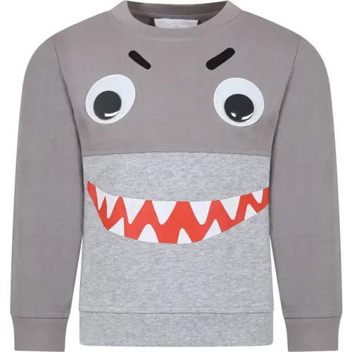 Grauer Hai-Gesicht Sweatshirt - Stella Mccartney - Modalova