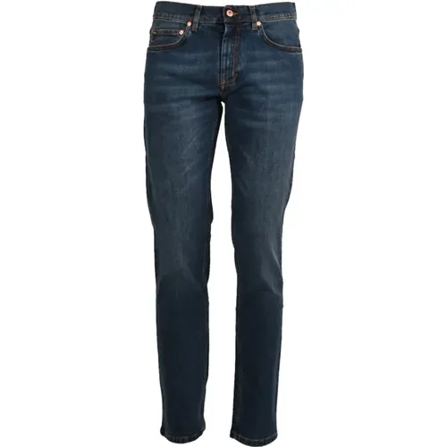 Blaue Slim Jeans aus Denim für Herren , Herren, Größe: W38 - Harmont & Blaine - Modalova