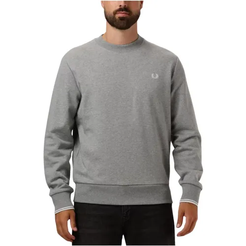 Herren Crew Neck Sweatshirt in Grau,Herren Crew Neck Sweatshirt Rost - Fred Perry - Modalova