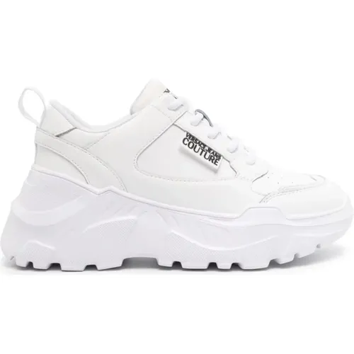 Weiße Speedtrack Sneakers , Damen, Größe: 38 EU - Versace Jeans Couture - Modalova